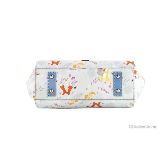 NEW Dooney & Bourke Disney Reigning Rabbits S Coated Cotton Zip Satchel Handbag - Picture 5 of 7